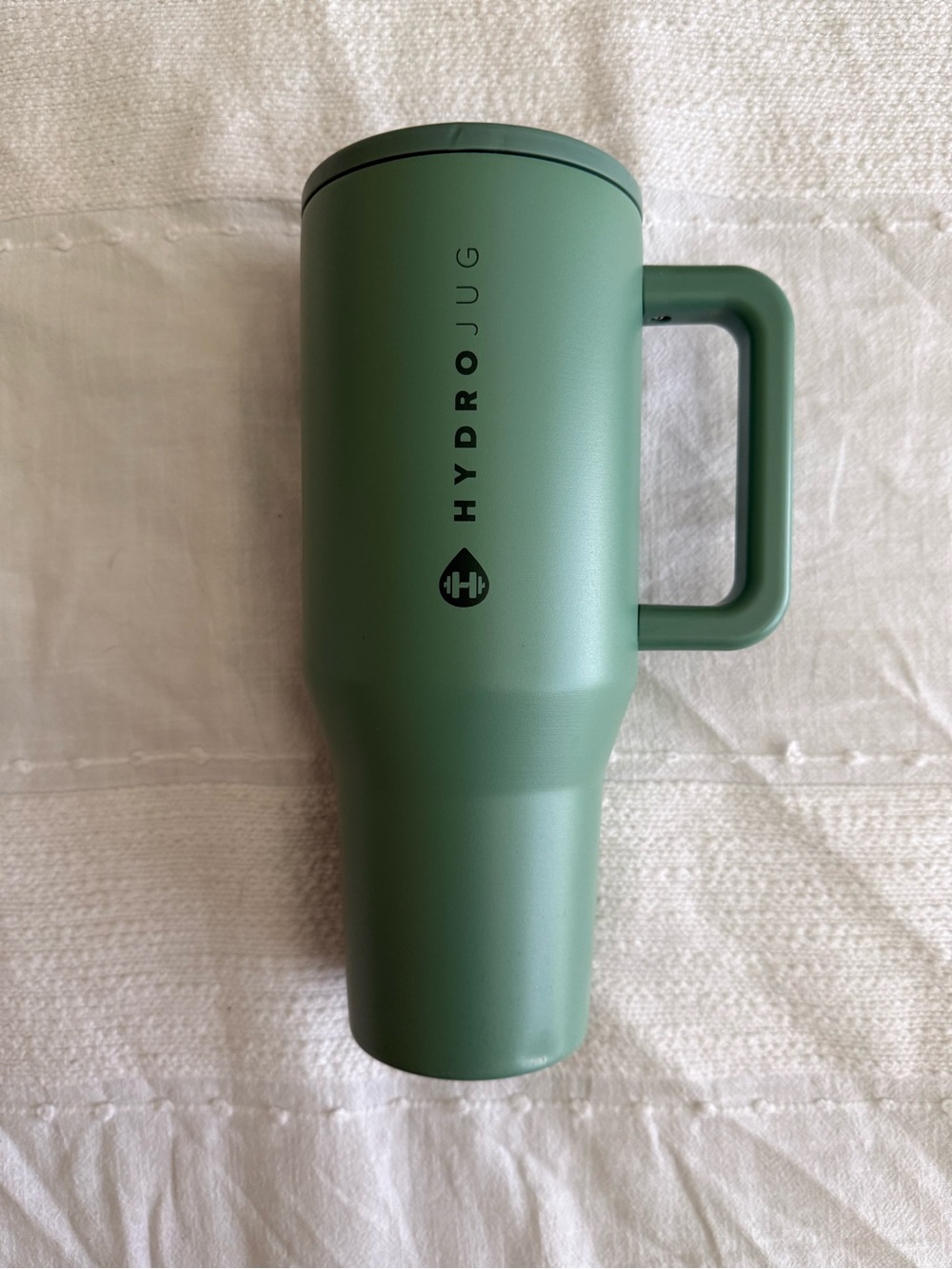HydroJug Matte Sage Green Travel Mug with Handle